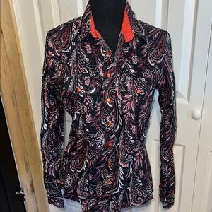 Cruel Girl Black and Red Paisley Women's Top